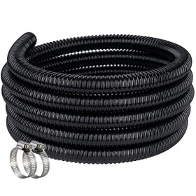 ZY-hosetube Pond Hose 2in 10ft black corrugated showing durable reinforced design for ponds