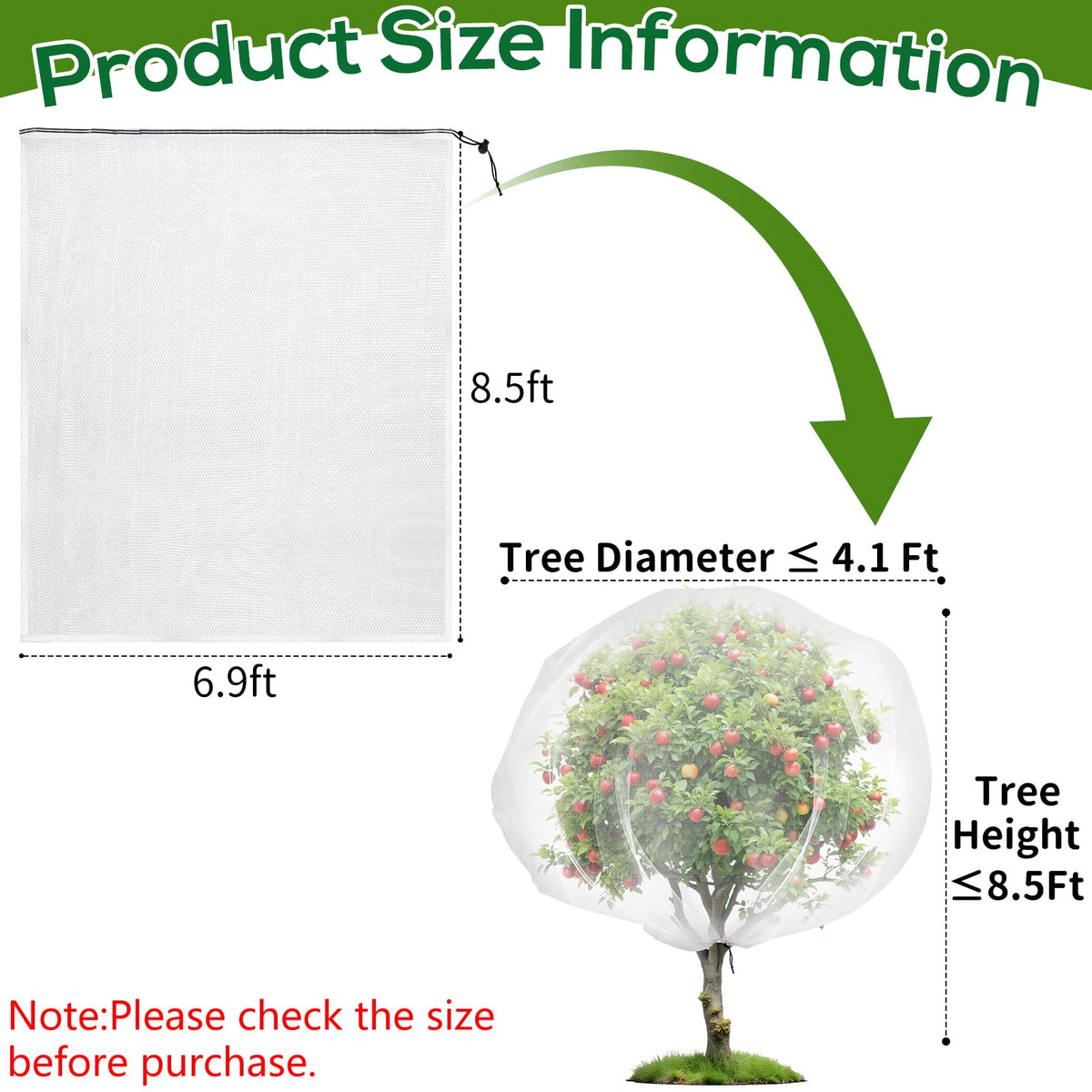 ZYP ultra-fine mesh design allows airflow and light while shielding fruit during growth.