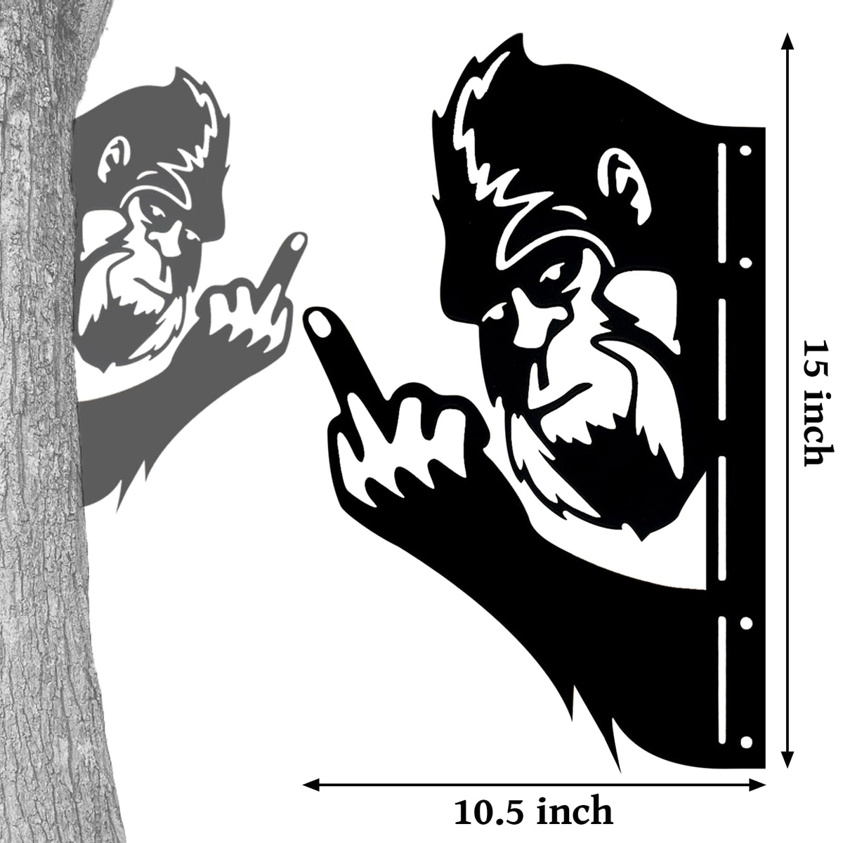 ZYFLSIYU Bigfoot silhouette garden decor suitable for patios and fences