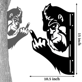 ZYFLSIYU Bigfoot silhouette garden decor suitable for patios and fences