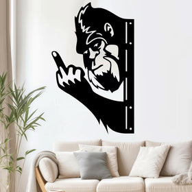 ZYFLSIYU Outdoor wall art Bigfoot among trees for porch decor