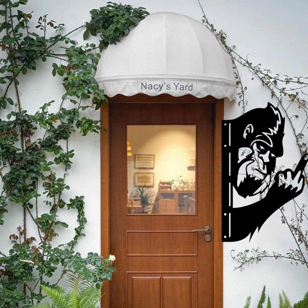 ZYFLSIYU Rustic garden sign Bigfoot adds whimsy to farm or patio