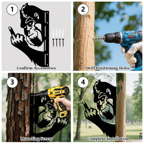 ZYFLSIYU Wall installation Bigfoot sign with quick mounting on surfaces
