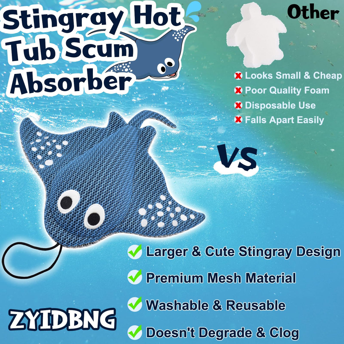 ZYIDBNG Stingray absorber drying after wash, ready for next soak