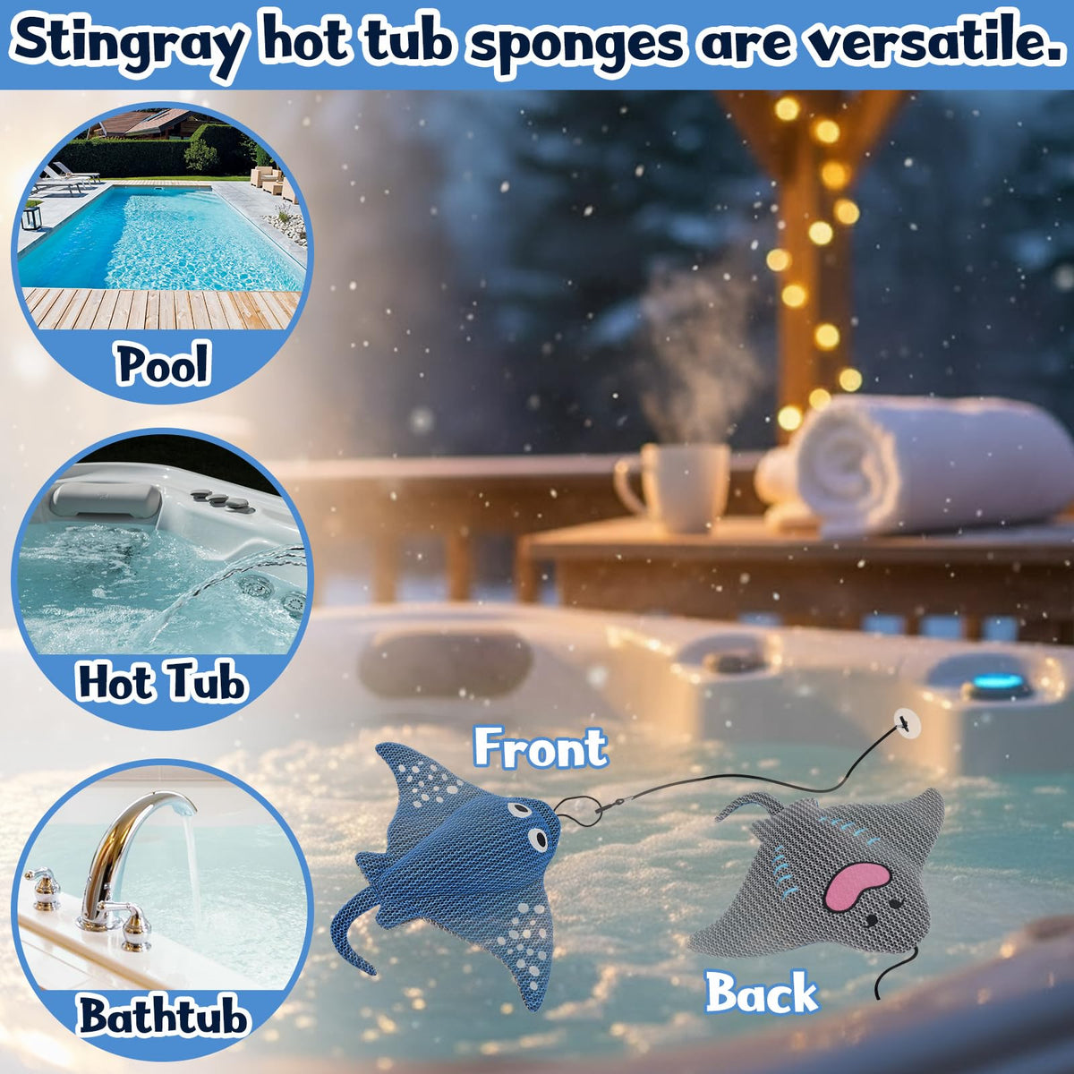 ZYIDBNG Stingray 2-pack packaging for convenient spa care