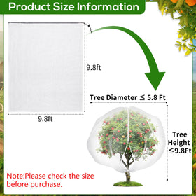 ZYP transparent insect netting secures fruit shrubs while providing visibility and airflow.