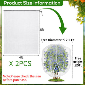 ZYP transparent mesh cover lets sun and rain reach leaves.
