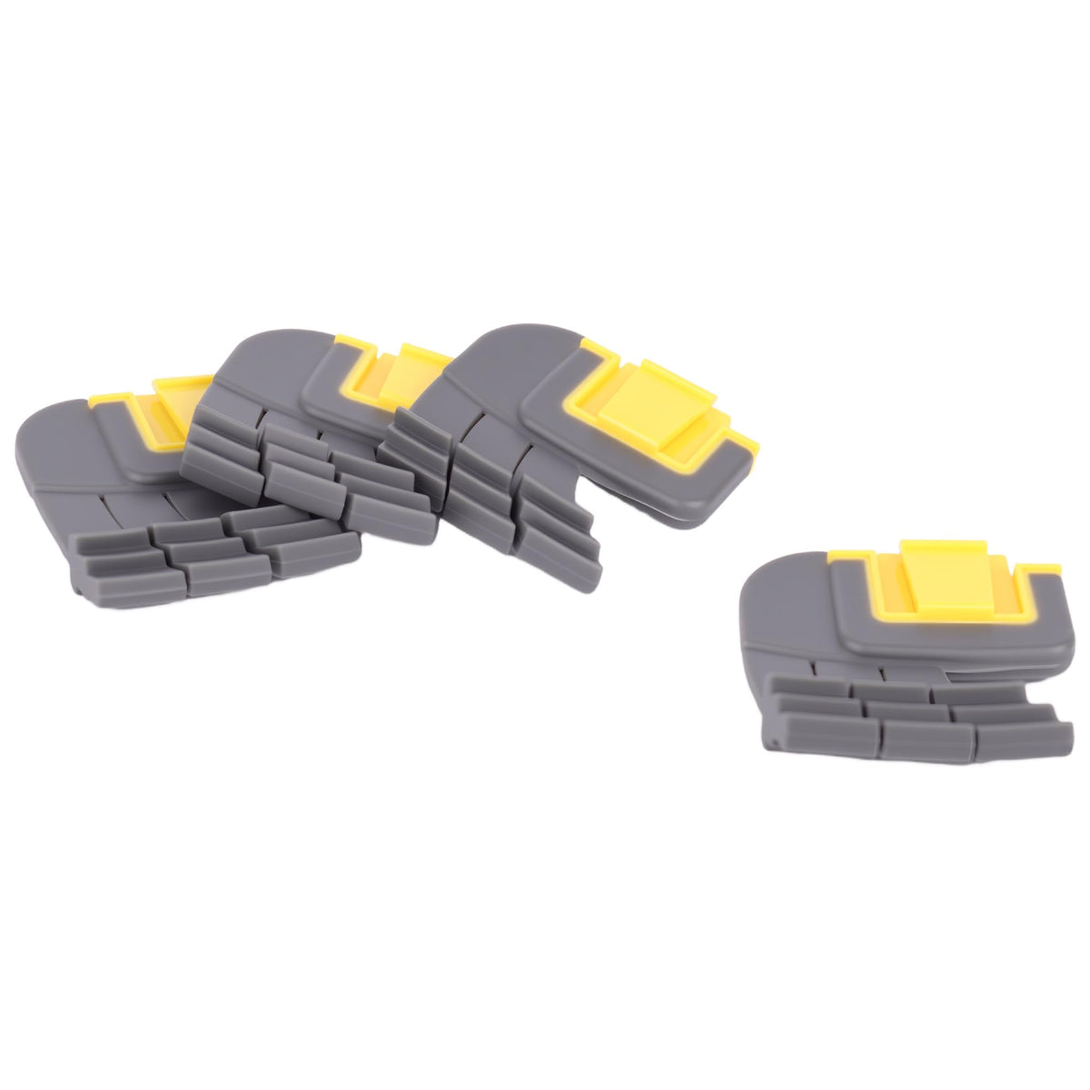 ZYROA four-pack scrubbing brushes ready to replace worn parts for Zodiac and Polaris cleaners, improving cleaning performance.