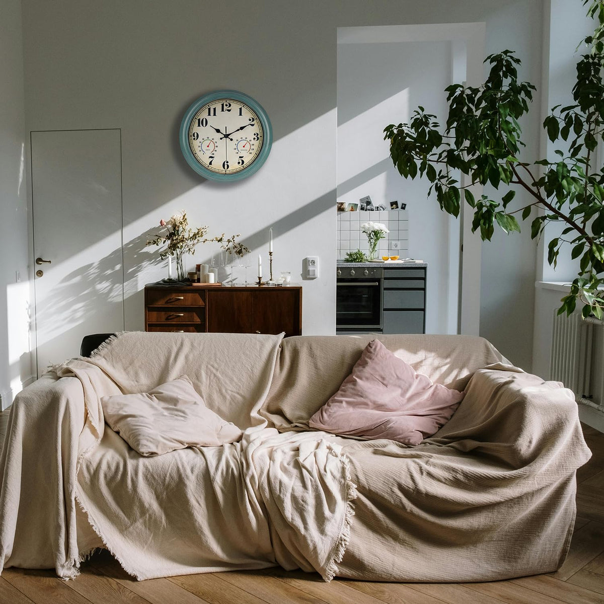 zyzamay indoor-outdoor clock suitable for bedroom or office