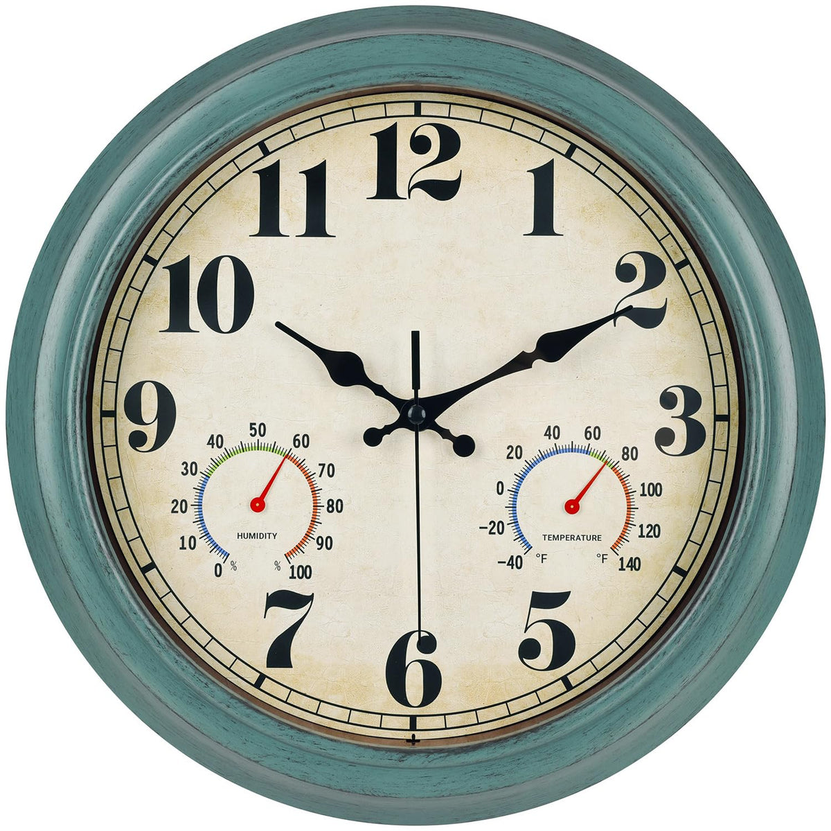 zyzamay outdoor clock with thermometer-hygrometer for weather readings
