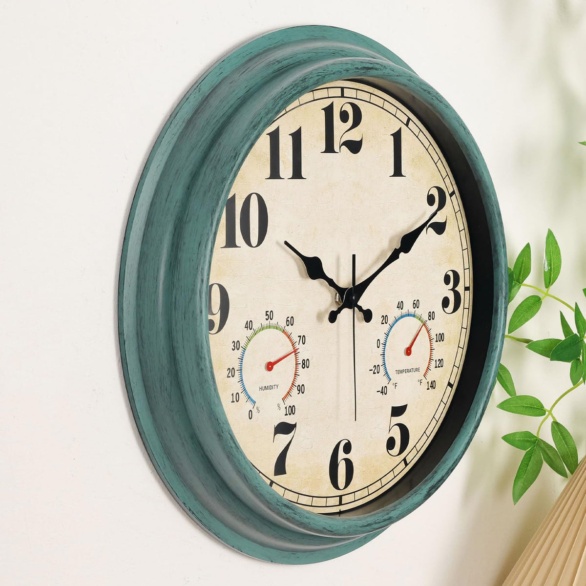 Zyzamay waterproof outdoor clock designed for porches and garden walls