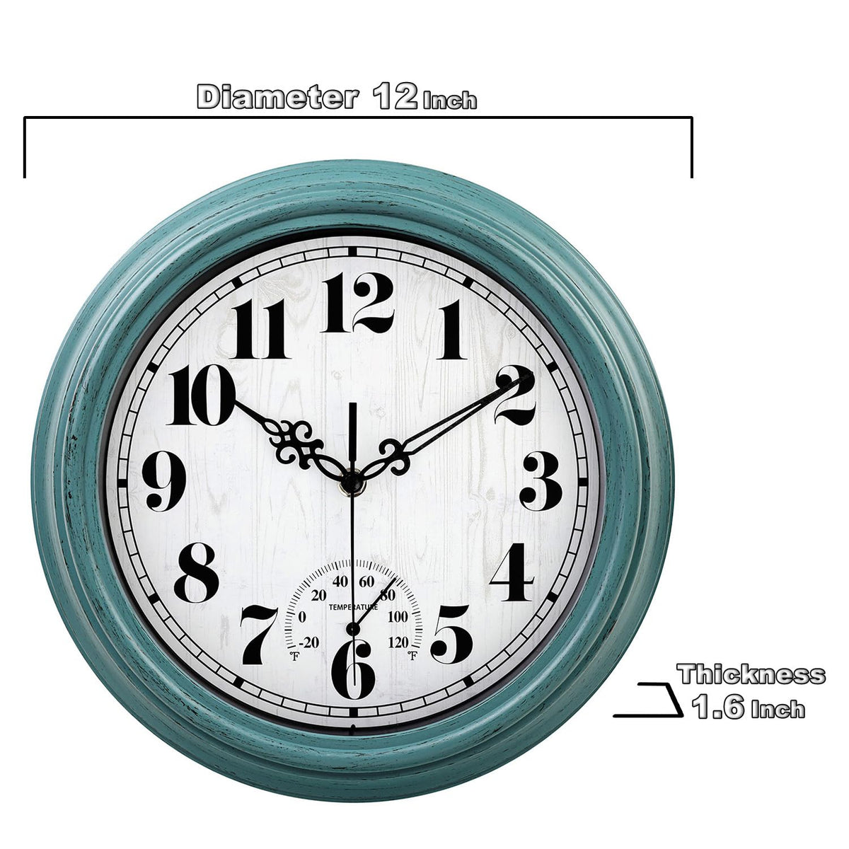 zyzamay waterproof patio clock resists rain beside pools and decks.