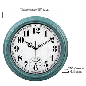 zyzamay waterproof patio clock resists rain beside pools and decks.
