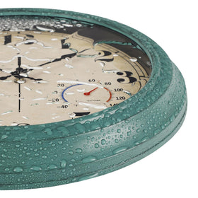 zyzamay waterproof wall clock suitable for porch and garden areas