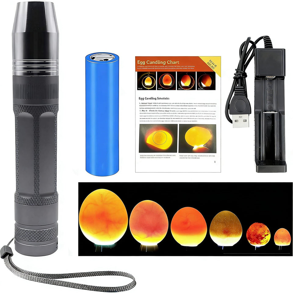 ZZBUY Egg Candler Light reveals embryo details on chicken eggs for clearer candling
