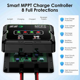 ZZE MPPT controller with protections ensuring safe charging