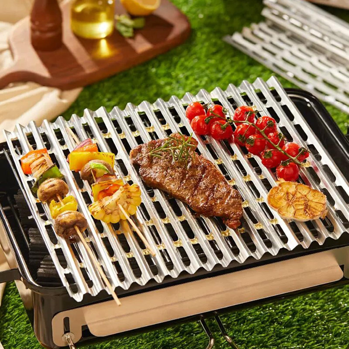 ZZFENGKR liners on grill prevent direct contact with grates