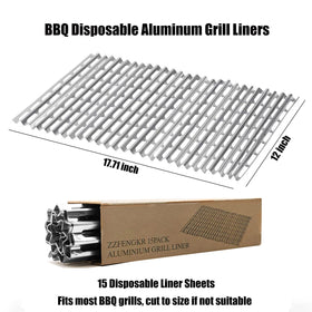 ZZFENGKR liners unfolded showing full-size sheets ready for grilling