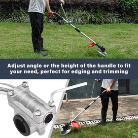 ZZM ergonomic handle reduces back strain during lawn care