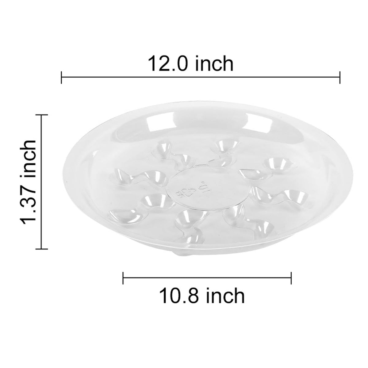 ZZPYXIA 12-inch clear saucer petal bottom design adds elegance and functionality