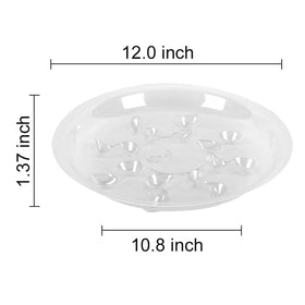 ZZPYXIA 12-inch clear saucer petal bottom design adds elegance and functionality