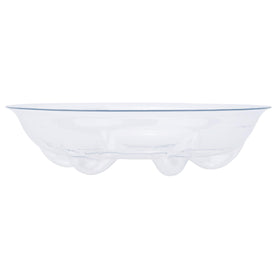 ZZPYXIA 6-inch clear tray blends with decor while protecting floors