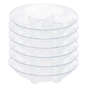ZZPYXIA 6-inch clear plant saucer with reinforced edge protects surfaces