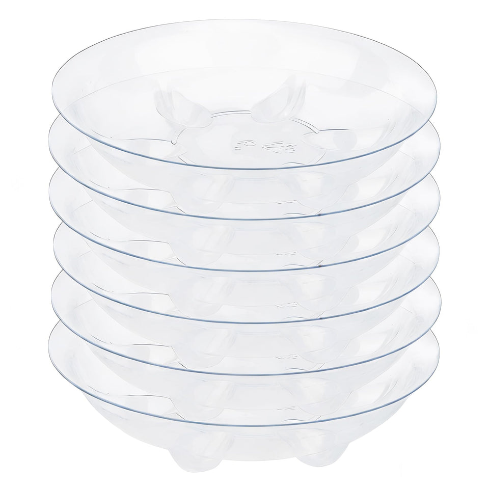 ZZPYXIA 6-inch clear plant saucer with reinforced edge protects surfaces
