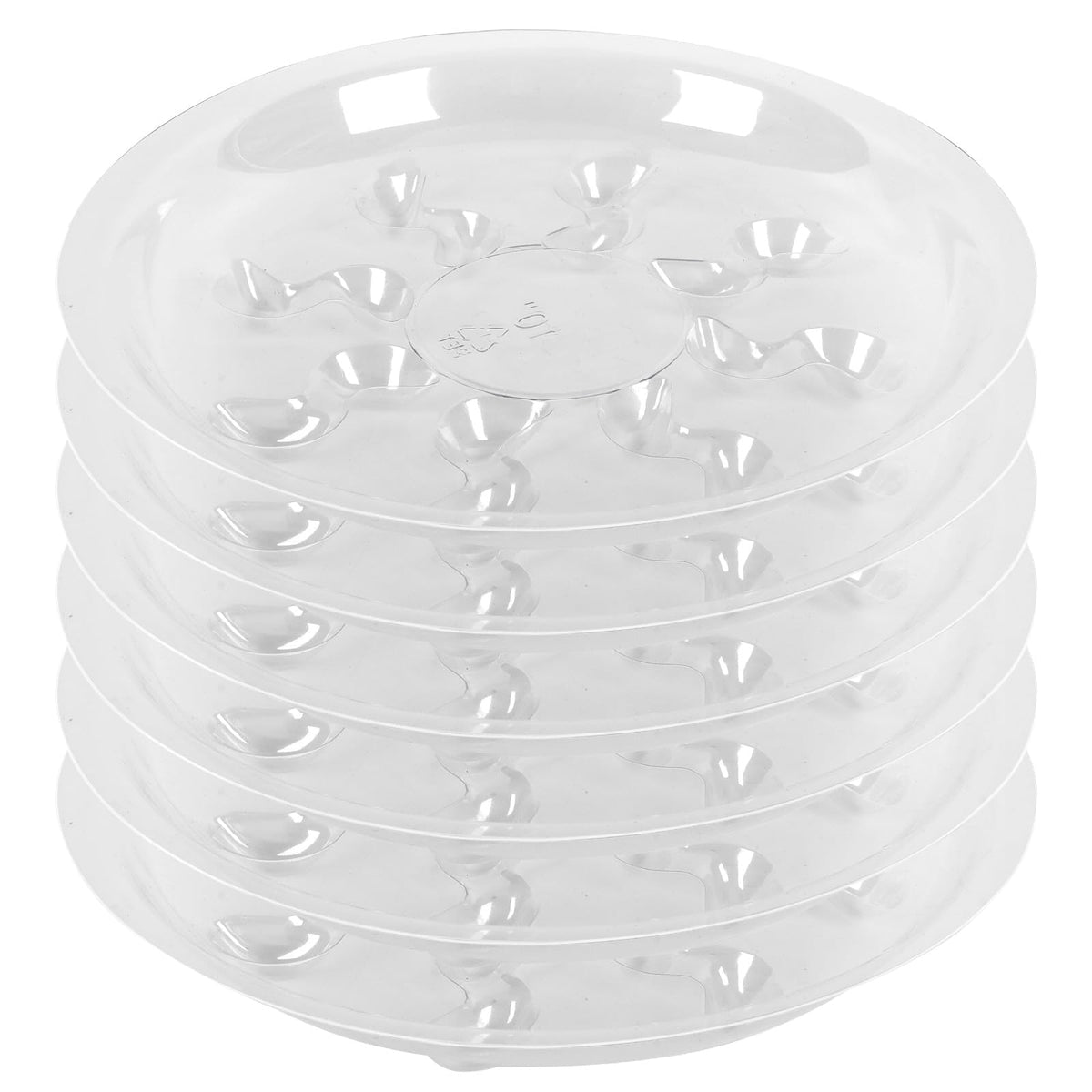 ZZPYXIA clear plant saucer with 10-inch top protects surfaces from moisture.