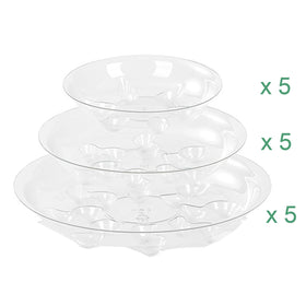 ZZPYXIA 10-inch clear plant saucer keeps planters elevated and tidy.