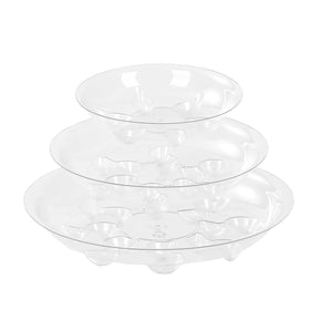 ZZPYXIA 6-inch clear plant saucer with feet protects surfaces from moisture.