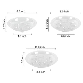 ZZPYXIA plant saucer with petal bottom design enhances decor.