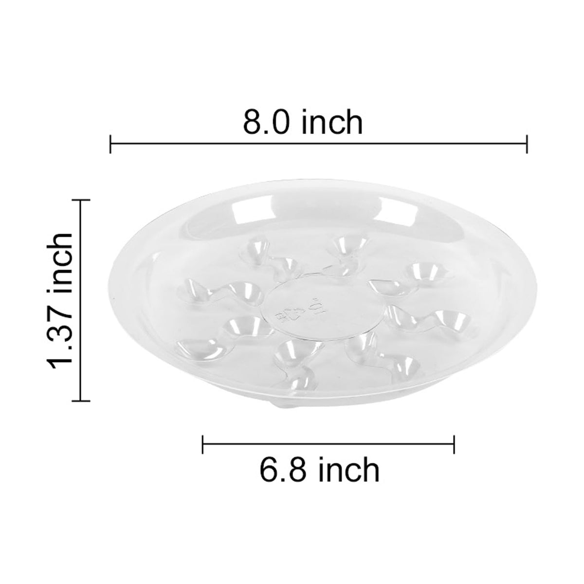 ZZPYXIA transparent petal-bottom saucer showcases your pot while catching drips.