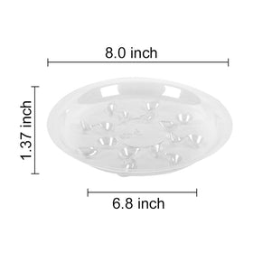 ZZPYXIA transparent petal-bottom saucer showcases your pot while catching drips.