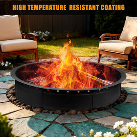 Zzuvjoy fire pit ring double-layer reinforcement for better heat resilience
