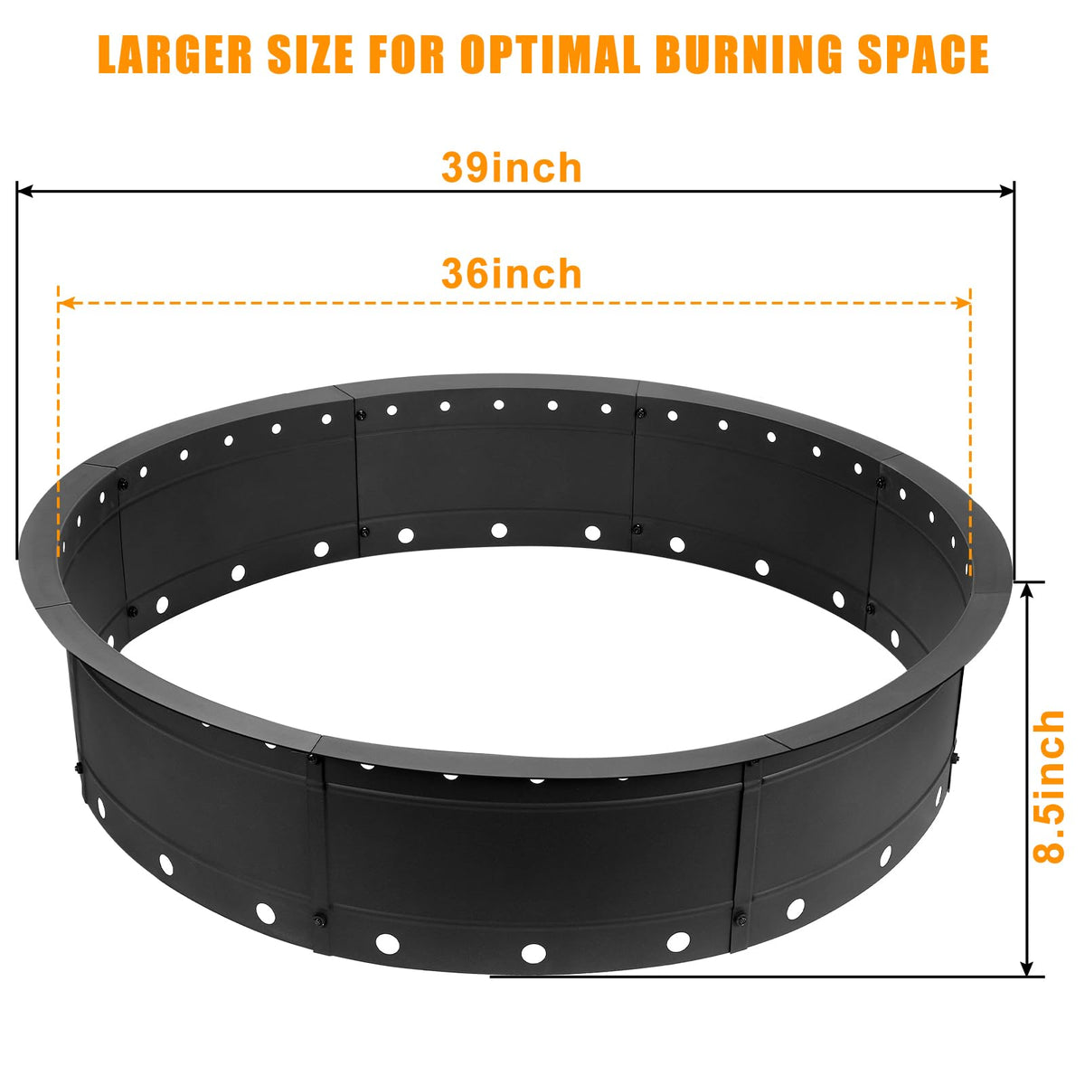 Zzuvjoy fire pit ring ground protection with sand underneath