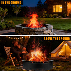 Zzuvjoy fire pit ring portable design for easy relocation